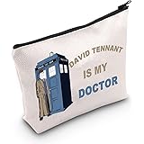 LEVLO Trousse per cosmetici con scritta in lingua inglese "Who TV Show" di David Tennant, regalo per i fan di David Tennant I