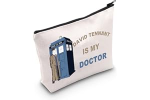 LEVLO Trousse de Maquillage avec Fermeture éclair pour Femme et Fille Motif Who TV Show David Tennant is My Doctor
