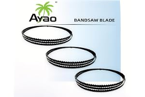AYAO Slipade tänder - 3 delar sortiment av bandsågblad 1790 mm (3,5 mm, 6,5 mm, 9,5 mm bred), 3 delar för trä, hårt stål, sva