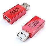PortaPow 3te Gen USB Daten Blocker (2er Pack rot) – Schutz vor Juice Jacking