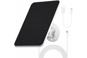 Solpanel för eufy-kamera, 5 V 5 W solpanel för eufyCam 2/2 Pro/2C/2C Pro/3/3C/E/E2/E40/L20/L40/S330, SoloCam E20/E40/S230/Spo
