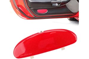 DERI Car Front Inner Door Panel Reflector Plate with Buckle Compatible with C5 Corvette 1997-2004, Left or Right Side Door Panel Reflector Assembly Replace 10295148 (Red) 1Pack