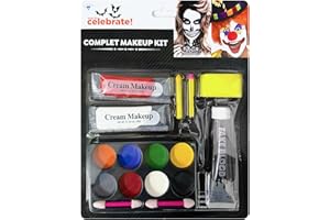 DUOLEEY Trucchi Halloween per Bambini Adulto Kit Pittura Viso Corpo , Sangue Finto, Crema, Trucco per Halloween, Carnevale, Cosplay, Festa di Compleanno