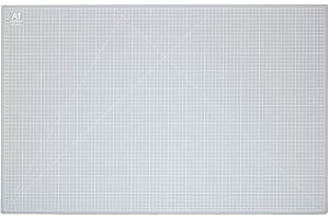 Artway A1 Cutting Mat – Self Healing – Double Sided - Grid Markings in Centimetres/Inches, White,grey
