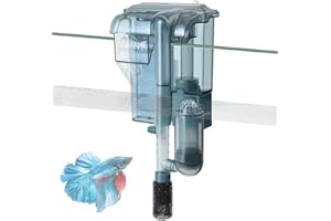 FEDOUR Cichy filtr do akwarium, 350 LPH filtr zewnętrzny, 3 W, regulowany filtr akwariowy do akwarium 10-30 l, z zaworem pływakowym i przedłużoną rurą wlotową