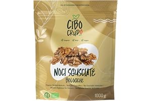 CIBO CRUDO CRUDO BIOLOGICO VEGAN Noci Sgusciate 1 Kg. Noci Biologiche Italiane Senza Guscio Alta Qualità. Noci Secche Ricche di Sali Minerali e Vitamine.
