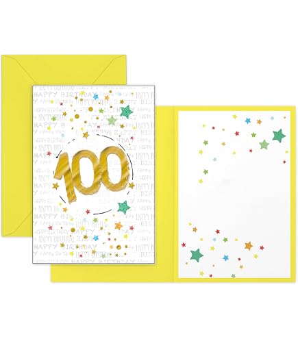 Cologne Cards Biglietto Pop-up 3D '100' – Oro E Bianco Per 100° Compleanno O Anniversario