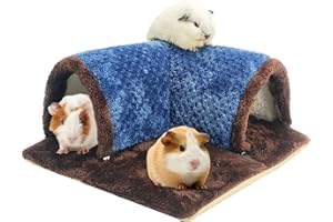 Yanmucy Tunnel per porcellini d'India, nascondiglio staccabile per conigli, porcellini d'India, giocattoli per piccoli animali, tunnel e pelli per ratti, accessori per conigli, cincillà, furetti,
