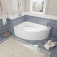 Aquariss Modern Corner Acyrlic Bath Back to Wall Bathtub White 1500 x 1040mm Left Handed