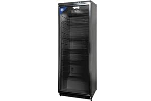 A&S Polarny Bottle Fridge with Glass Door 350 L Colour: Black Drinks Fridge