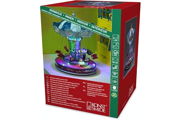 Konstsmide "Christmas Carousel" LED Julbelysning, Flerfärgad, 26.5 x 21 cm