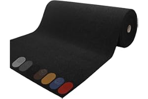 casa pura Passatoia al Metro Anti-Sporco - Hong Kong - Tappeto Entrata Interno Asciugapassi - Moquette a Pelo Corto - Molte Misure - Nero - 200 x 200 cm