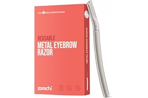 ZOMCHI Dermaplaning Tool for Face, Eyebrow Trimmer Shaper with Precision Cover,Silver