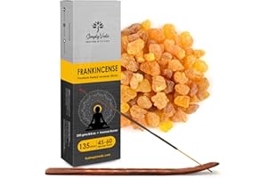 Simply Vedic Frankincense Incense Sticks 250-Grams (Approx 135 Premium Incense Stick + Incense Holder)| Lasts 60-Minutes, Ideal for Meditation, Yoga, Spiritual Healing, Prayers, Aromatherapy