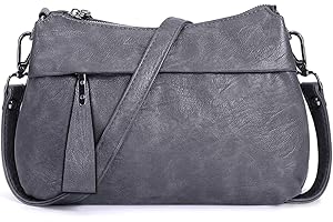 HUA ANGEL Borse a Tracolla Donna in Morbida Pelle Elegante Borse a Mano Multitasche con 3 scomparti e 2 Tracolla Rimovibile Borsa a Spalla Piccola Per Viaggio Ufficio Shopping Festa Teatro