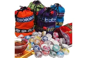 CHINASHOPPINGMALL 10 Geschmacksrichtungen 210g (0.46LB) Roher Pu'er Tee Neuer Puer Tee Grüner Tee Pu-Erh Tee Tuocha Pu Erh Tee Chinesischer Tee Gesunder Puerh Tee Grüner Guter Sheng Cha