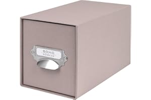 ‎RÖSSLER Rössler Papier S.O.H.O. 1327452490 Drawers Storage Box for CDs Approximate Size 26.1 x 14.3 x 15.8 cm Taupe