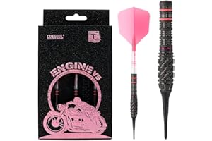 CUESOUL Engine V Series 18g/19g/20g/21g Pointe Souple 90% Jeu de fléchettes en tungstène avec Peinture à l'huile Fini et unificateur Rost T19 vol en Carbone