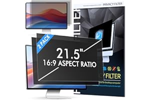 LAMA 2 Pack 21.5 Inch Computer Privacy Screen Filter, WxH: 476mm x 268mm, 16:9, Universal PC Monitor Protector, Privacy Protection, Anti Blue Light, Anti Glare, Anti-UV, Eye Protection