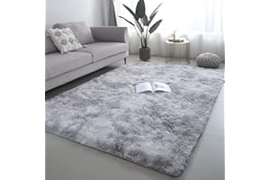 lekeplus Rugs Living Room Large Rugs Bedroom Anti Skid Rug Shaggy Soft Rug for Living Room Bedroom Play Area Kids Room Luxury Decorative(Light grey 80x160cm)