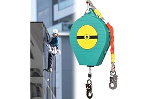 RSHJD Dispositivo Anticaidas Retractil para Trabajos en Altura, Línea de Vida Retráctil con Gancho Autoblocante, Equipos Anticaída Retractil para Techado y Construcción, Carga:150kg(Size:20m)