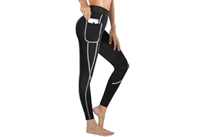 CHUMIAN Pantalon de Sudation Femme Legging Minceur Néoprène Transpiration Sauna Pants pour Fitness Sport Gym