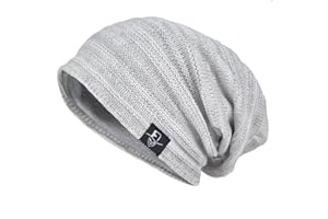 VECRY Hommes Bonnets Slouchy Knit Beanie Calotte Artistique Chapeaux