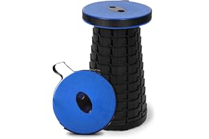 REAKOO Sgabello Pieghevole Portatile, sgabello telescopico portatile aggiornato, regolabile in altezza, sgabello pieghevole da campeggio, leggero per campeggio, pesca, escursionismo, viaggi