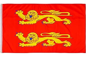 PHENO FLAGS Drapeau de la Basse-Normandie - Drapeau bas-normand 90x150 cm avec des œillets en laiton - Drapeau résistant aux intempéries pour fixation sur mât - 100 % polyester