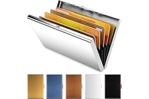 Vicloon Posiadacz karty, blokujący RFID i NFC uchwyt na kartę kredytową ze stali nierdzewnej dla mężczyzn i kobiet, elegancki portfel Podróże służbowe, dowód osobisty, ubezpieczenie, debet itp