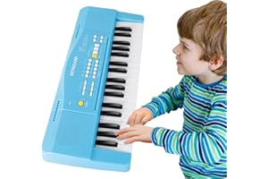 ACVCY Klavier Keyboard Kinder mit Mikrofon, 37 Tasten Multifunktions Keyboard Piano Kids Musikinstrumente, kinderklavier Musikspielzeug, Tragbare E Piano für ab 2 3 4 5 6+ Jahren Jungen Mädchen Anfänger