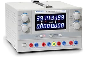 PeakTech P6210 – Doppel Labornetzteil 0-30V / 0-5A DC – Professionelles Labornetzgerät mit LED-Display – Liner regelbares Labor Netzteil mit drei Ausgängen