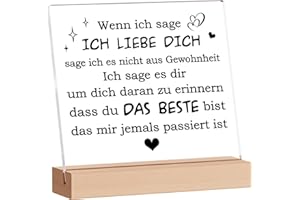 WELSKY Geschenk zum Jahrestag für Ihn & Sie-Personalisierte Acryl-Plakette : Perfekt für Valentinstag, Hochzeitstag oder Geburtstag – Ich liebe Dich Geschenke für Frauen & Männer