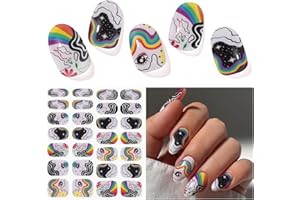 DUKASOU Półutwardzane żelowe paski do paznokci – 28 sztuk folii do paznokci, utwardzana UV, folia do paznokci, samoprzylepna naklejka na paznokcie w jakości salonowej, trwałe paski lakieru do paznokci dla