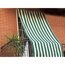 Sonnensegel Gestreift – Grün, Acryl, Für Garten & Balkon, Verschiedene Größen