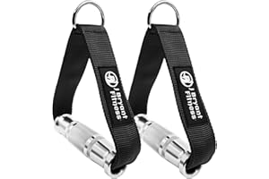 J Bryant Fitness Resistance Band Handle Cable Machine Attachment for Pulley Machine Heavy Duty Metal D Handle Aluminum Alloy Handle Grips Durable Workout Handle Pulley LAT Pulldown System