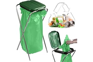 KADAX Porte-Sac Poubelle pour Intérieur et Extérieur, Support Pratique et Efficace pour Les Sacs de Recyclage, Facilitant la Gestion des Déchets (Vert)