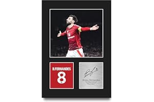 HWC Trading Bruno Fernandes Gifts Printed Signed Autograph Picture for Football Fans and Supporters - A4 Portrait