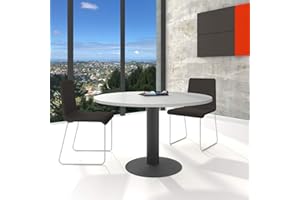 ‎WEBER BÜRO Weber Büro Optima runder Besprechungstisch Esstisch Küchentisch Tisch Perlgrau Rund Ø 120 cm