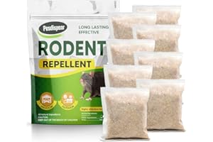 Pesdispear Repellente Topi, Repellente per Topo, Dissuasore per Topi, Anti Ratti Meglio Del Elettrico Ultrasuoni per Topo Effetto 90 Giorni 8 Packs