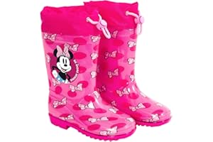 PERLETTI Stivaletti Pioggia Minnie da Bambina - Stivali Disney Impermeabili Bambine con Minni Mouse