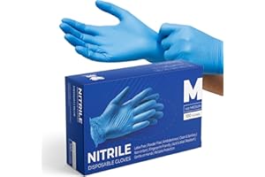 eatasty Disposable Gloves, Pack of 100, Blue Nitrile Gloves, Powder-Free, Latex-Free, Strong with Textured Grip, Multipurpose for Food Handling, Cleaning, Automotive & DIY