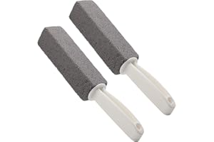 MWOOT Bimsstein Reinigungs Stein Mit Griff, Toiletten Schüssel Ring Entferner Reinigungs Bürsten Flecken und Hartem Wasser Ring Entferner Rost Grill Reiniger 2 Satz