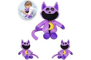 ALEPGLDE Smiling Critters Peluche,Smiling Critters Plush Toy,Juguetes de Peluche de Critters sonrientes,Peluche de Cat Nap para Niños,Smiling Critters Catnap Plush for Fans,Regalos preferidos for niños(Catnap)