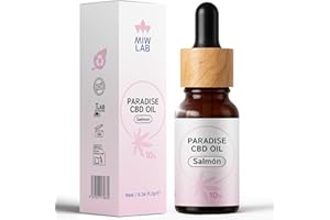 MAURITIUS ISLAND DOGS Paradise Aceite CBD 10% Relajante Natural para Gatos y Perros | Hecho en España 240 Gotas Base MCT-Coco para Calmar Dolor Ansiedad Ladridos y Mejorar Articulaciones Apetito Digestión Sueño (Salmón)