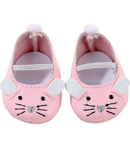 Puppenschuhe Leopardenmuster Für 46cm Puppen - Mit Schnürsenkeln