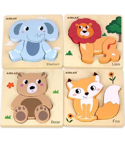 Houten Dieren Puzzel – Educatief Speelgoed – Jungle