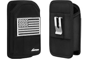 LUITON Zebra TC77 TC70 Scanner-Holster-Tragetasche, kompatibel mit Zebra TC75x, TC75, TC70x, TC70, TC72, TC77 Handheld Barcode Touch Mobile Computer, Scanner-Hülle mit Metallclip und Gürtelschlaufen