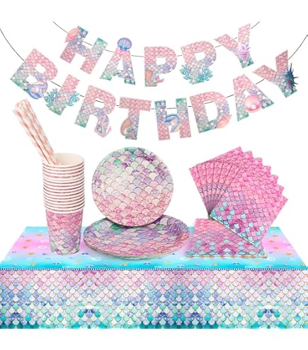 Kreatwow Mermaid Dive Into 5 Honeycomb Centerpieces - 8pc Under The Sea 5th Birthday Decorations - View #11