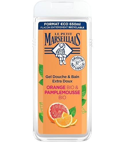 Le Petit Marseillais - Lot De 2 Gels Douche Pêche Blanche Bio PH Neutre 250ml - Neuf